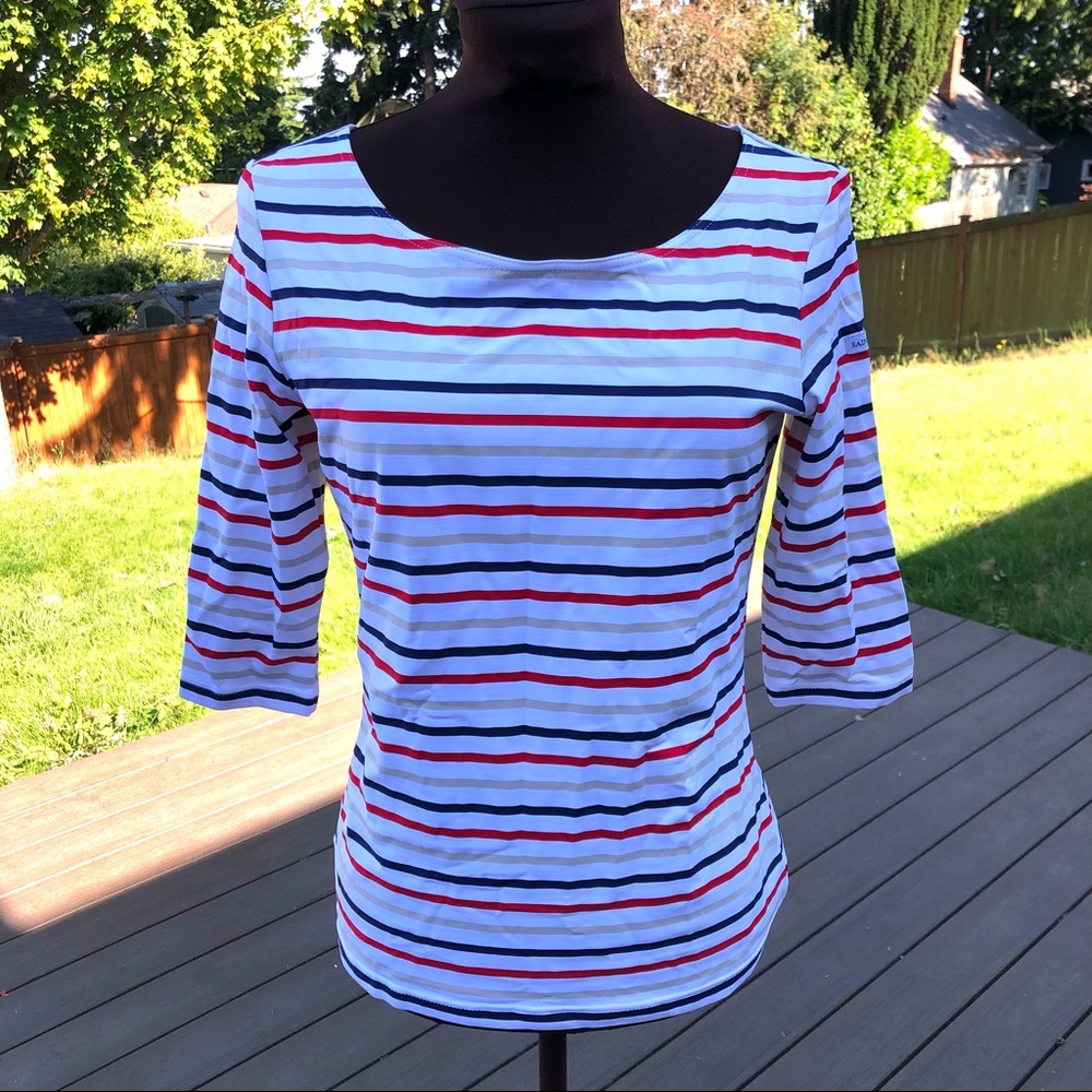 SAINT JAMES Depuis 1889 France Stripes Long Sleeve T Shirt